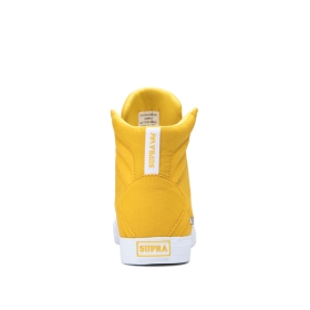 Mens Supra High Top Shoes ALUMINUM Caution/white | AU-21275